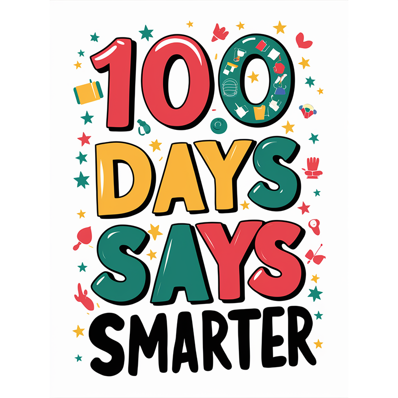 100 Days Says Smarter Graphic T-Shirt for Kids