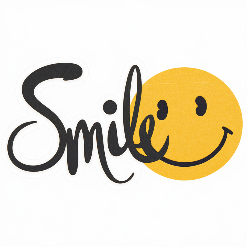 Smile Graphic Cotton T-Shirt