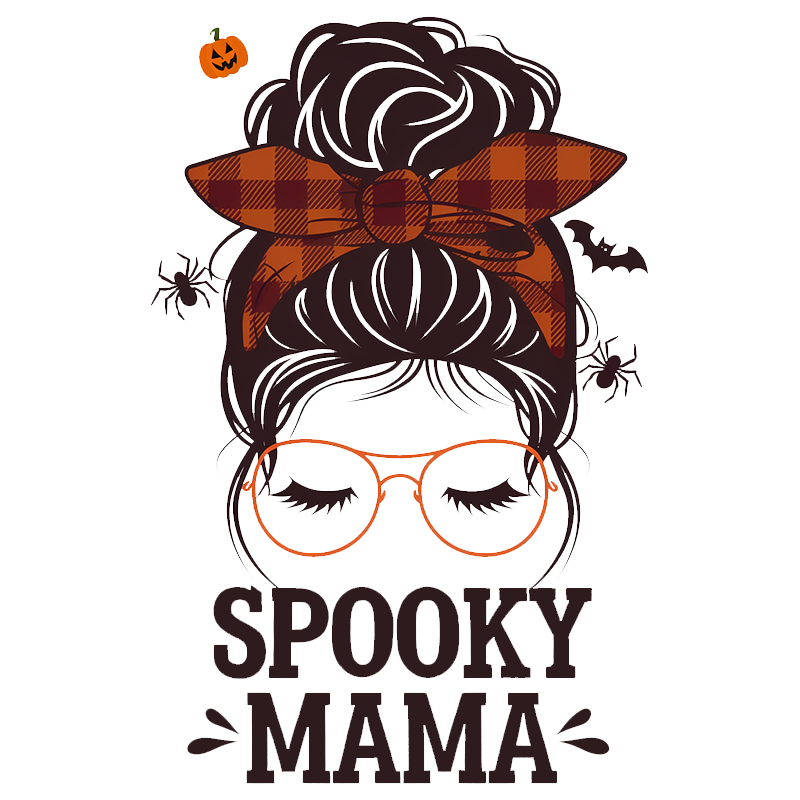 Halloween Funny Ball Head MAMA Pattern Top