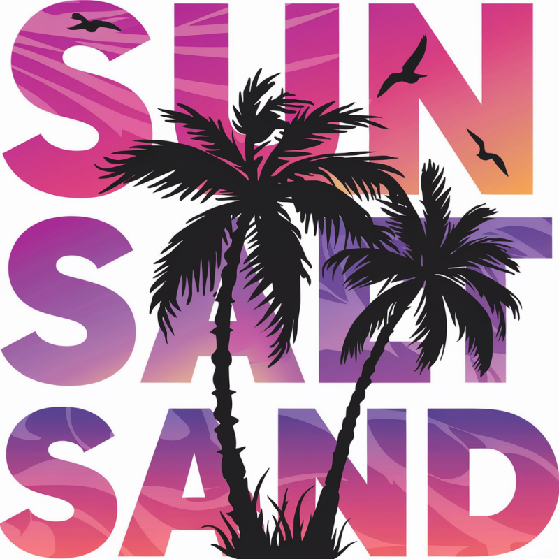 Sun Salt Sand Palm Tree Cotton T-Shirt