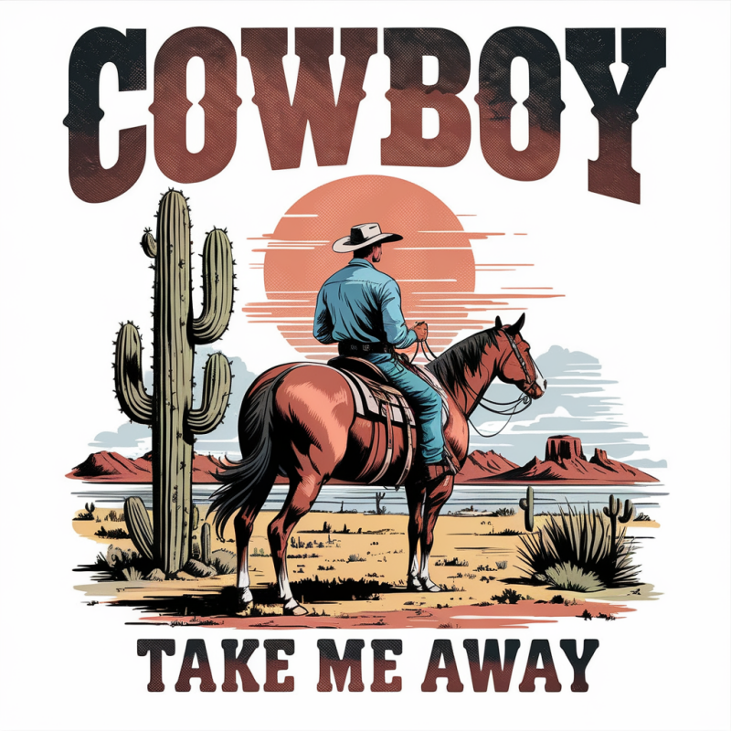Cowboy Take Me Away Graphic T-Shirt