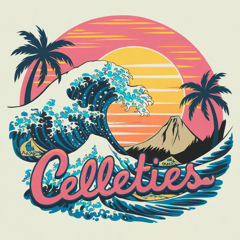 Celleties Wave Graphic T-Shirt