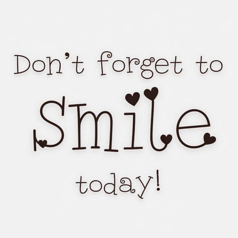 Smile Quote Cotton Graphic T-Shirt