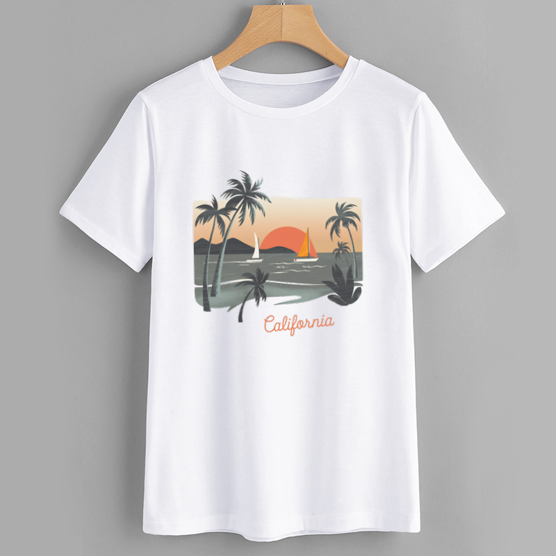 California Sunset Graphic T-Shirt