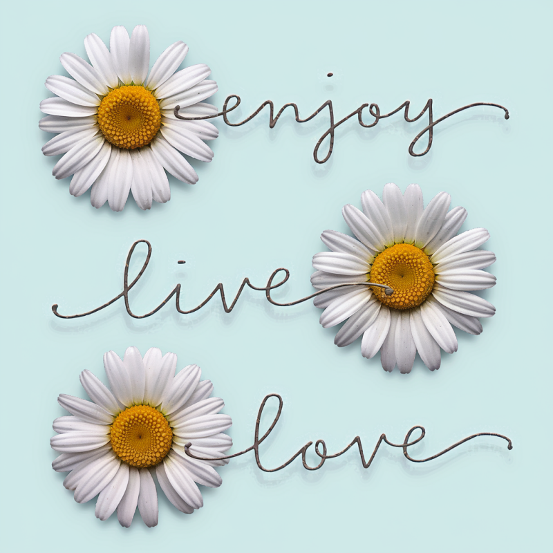 BloomJoy Daisy Print Cotton T-Shirt