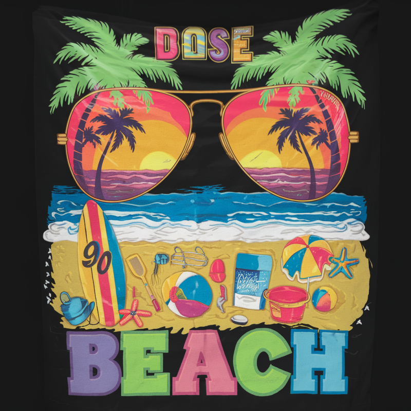 Tropical Beach Graphic T-Shirt for Summer Fun
