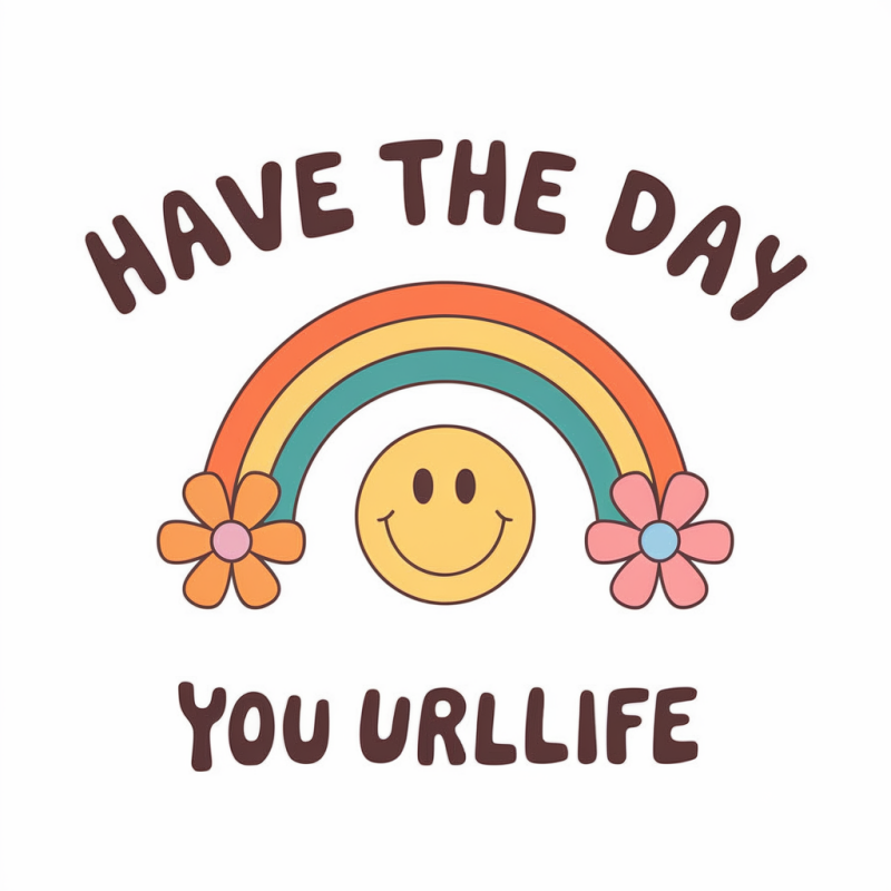 Have the Day Rainbow Graphic T-Shirt