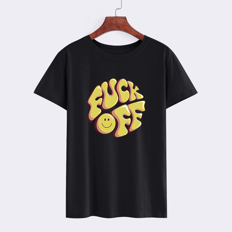 Funny Graphic T-Shirt with Smiley Face Design