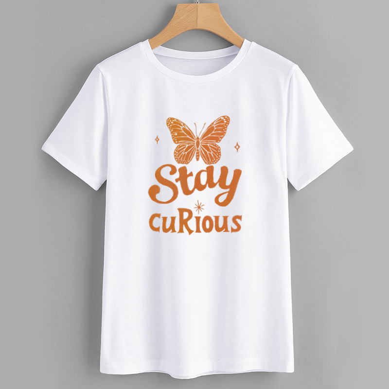 Stay Curious Butterfly Graphic T-Shirt
