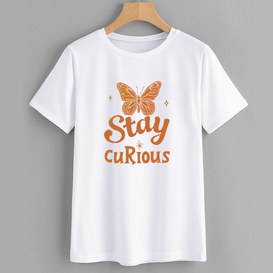 Stay Curious Butterfly Graphic T-Shirt