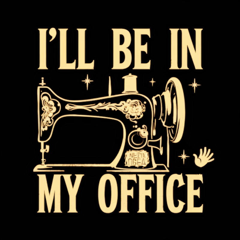 Sewing Machine I'll Be In My Office T-Shirt