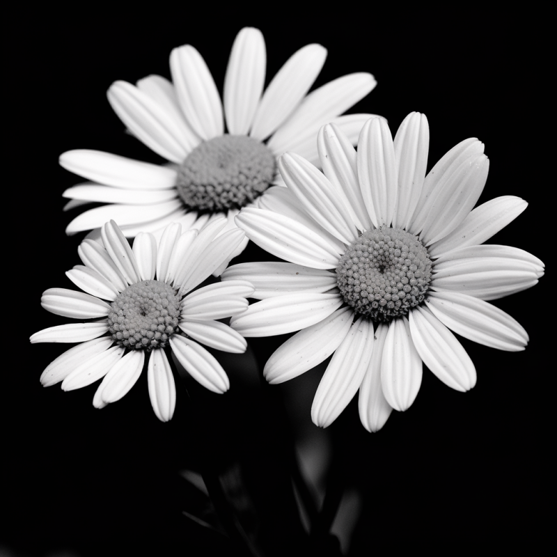 Floral Daisy Graphic Black T-Shirt