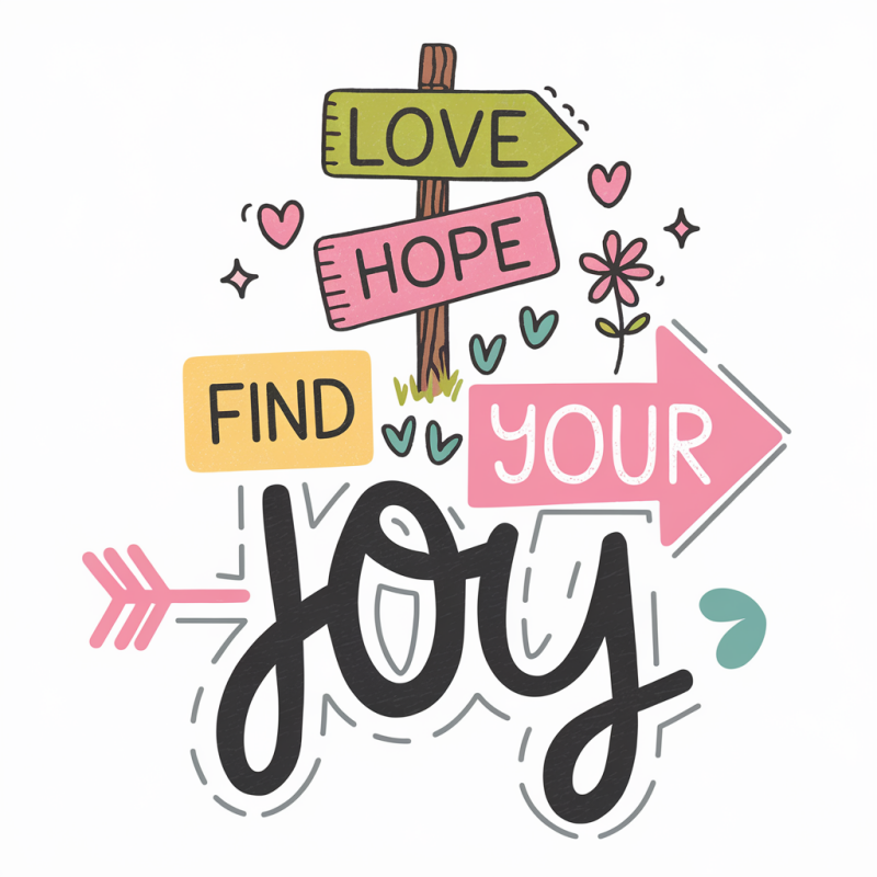 Joyful Message Graphic T-Shirt