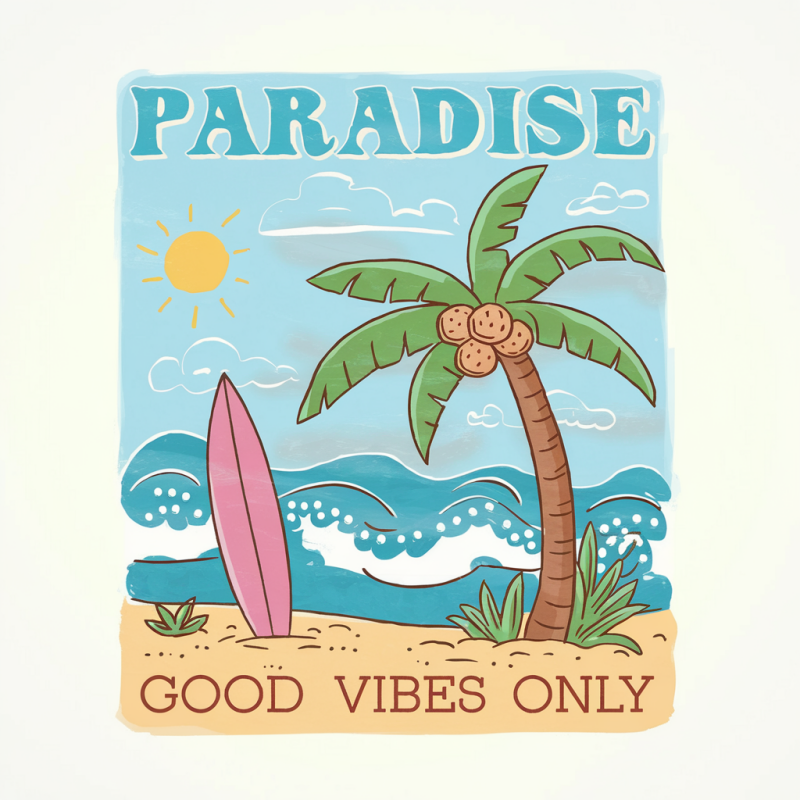 Paradise Beach Cotton T-Shirt