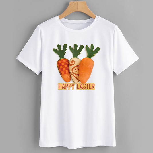 Happy Easter Carrot Graphic T-Shirt
