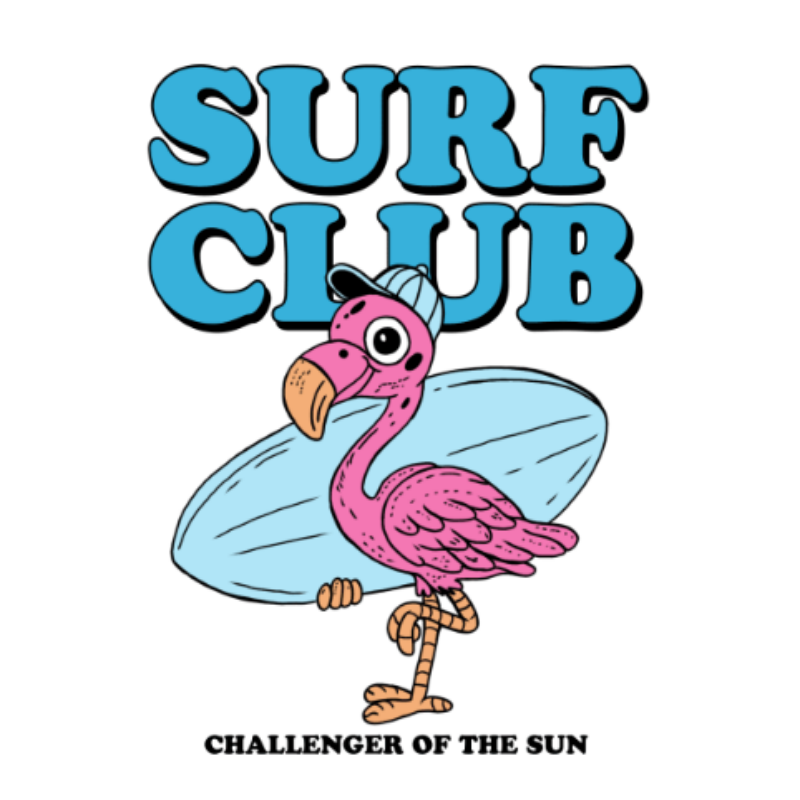 Surf Club Flamingo Graphic T-Shirt