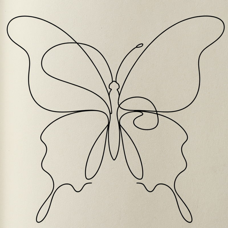 Butterfly Graphic T-Shirt - Minimalist Design for Casual Wear