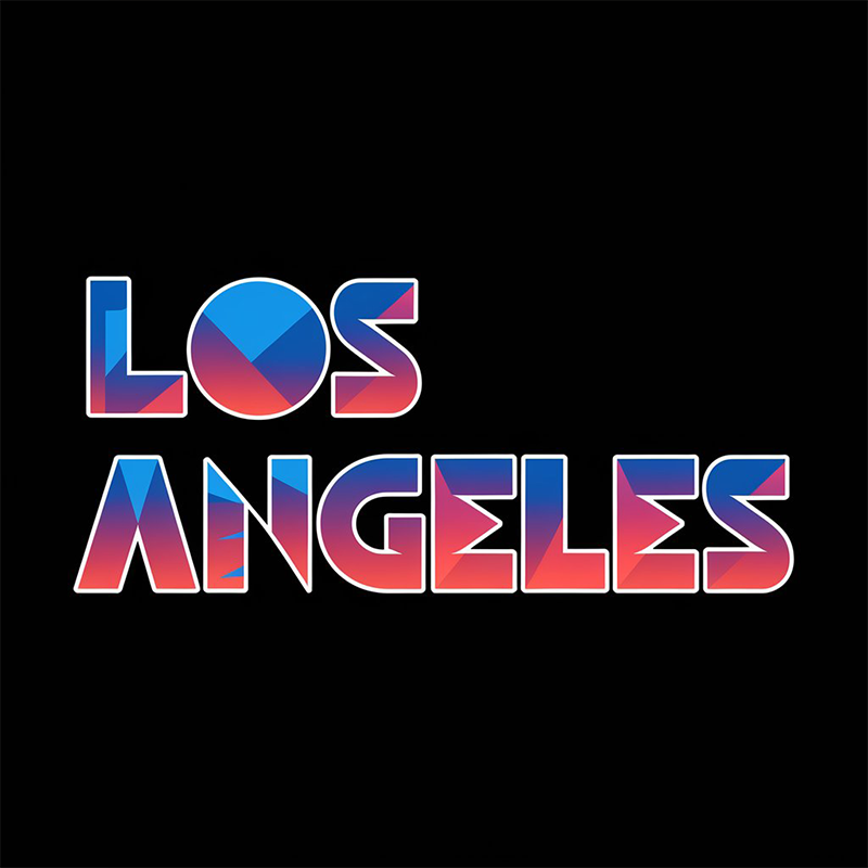 Los Angeles Letter Print Graphic T-Shirt
