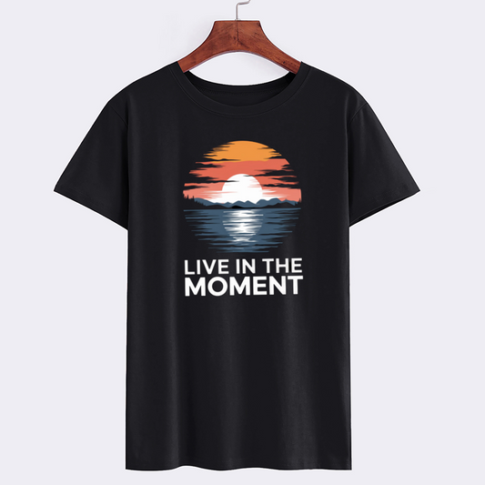 Sunset Graphic T-Shirt - Live in the Moment
