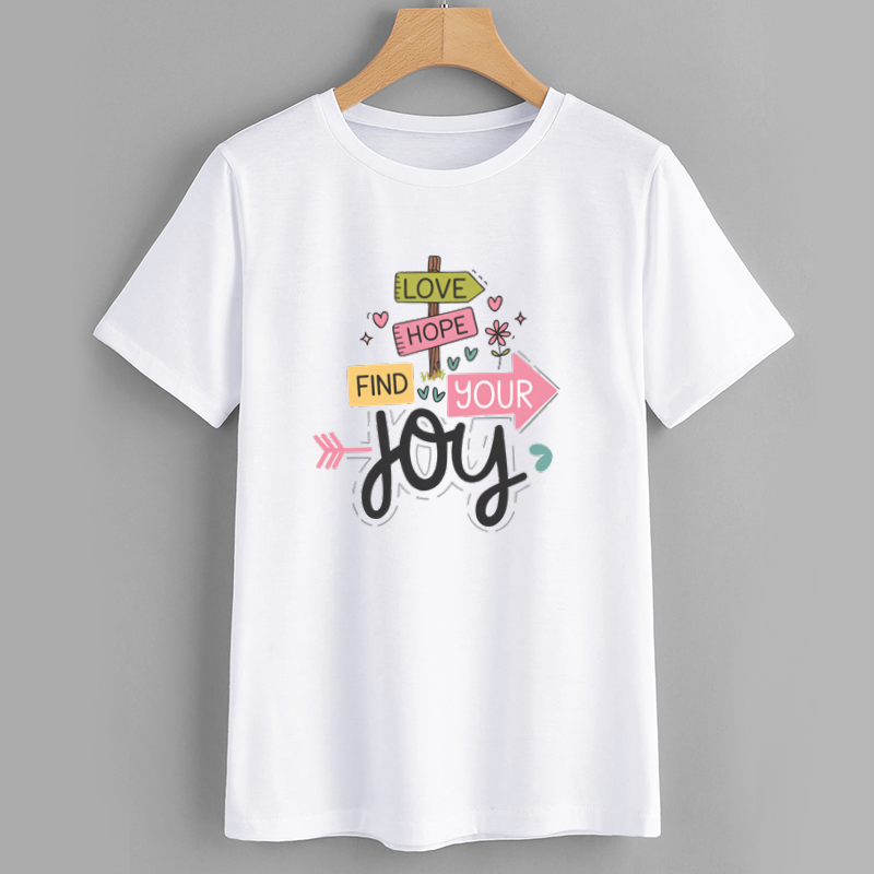 Joyful Message Graphic T-Shirt