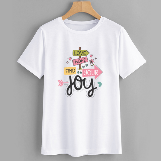 Joyful Message Graphic T-Shirt