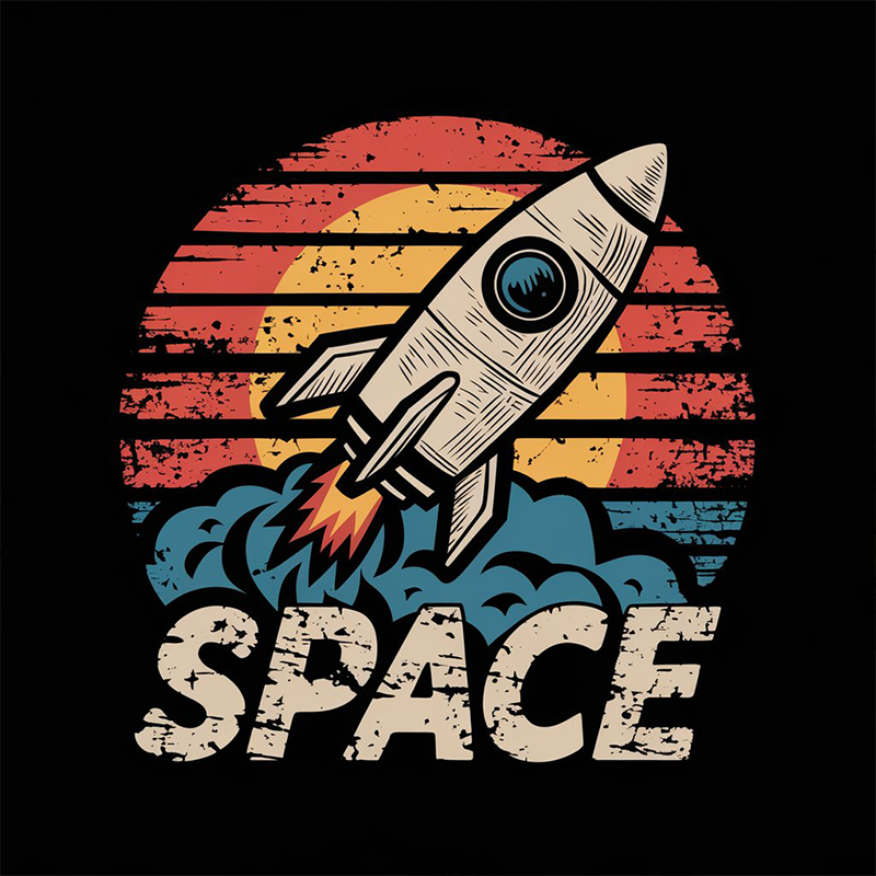 Space Pattern Top T-Shirt