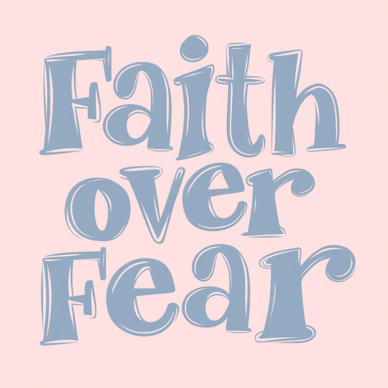 Faith Over Fear Cotton Graphic T-Shirt