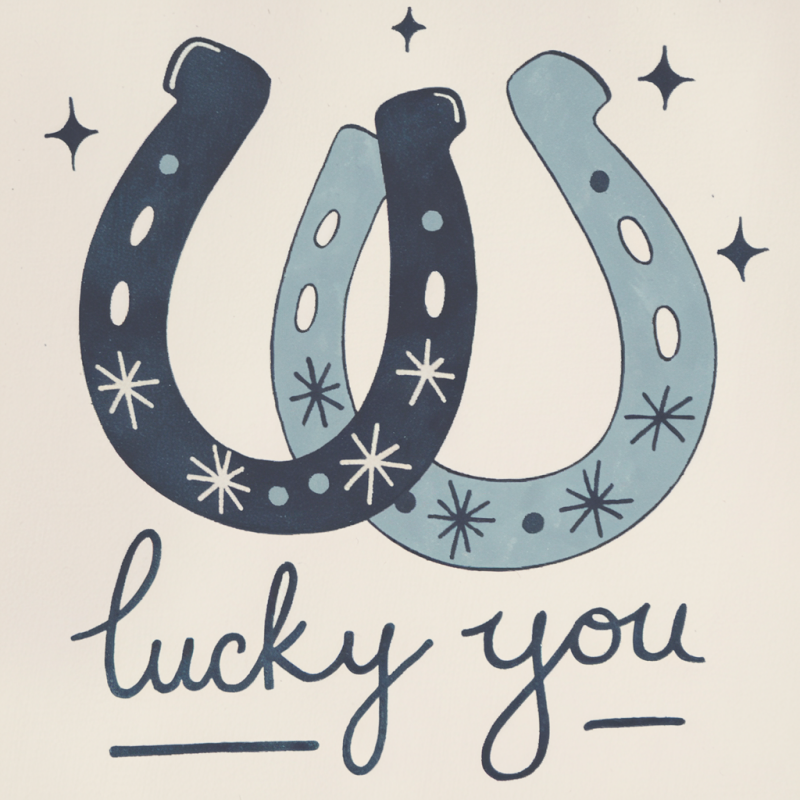 Lucky You Cotton Graphic T-Shirt
