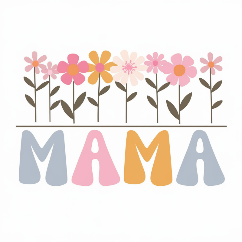 Floral Mama Graphic Cotton T-Shirt