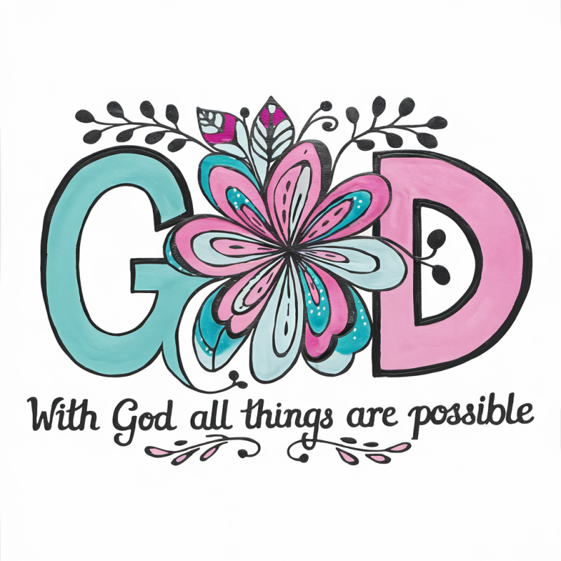 Floral God Inspirational T-Shirt