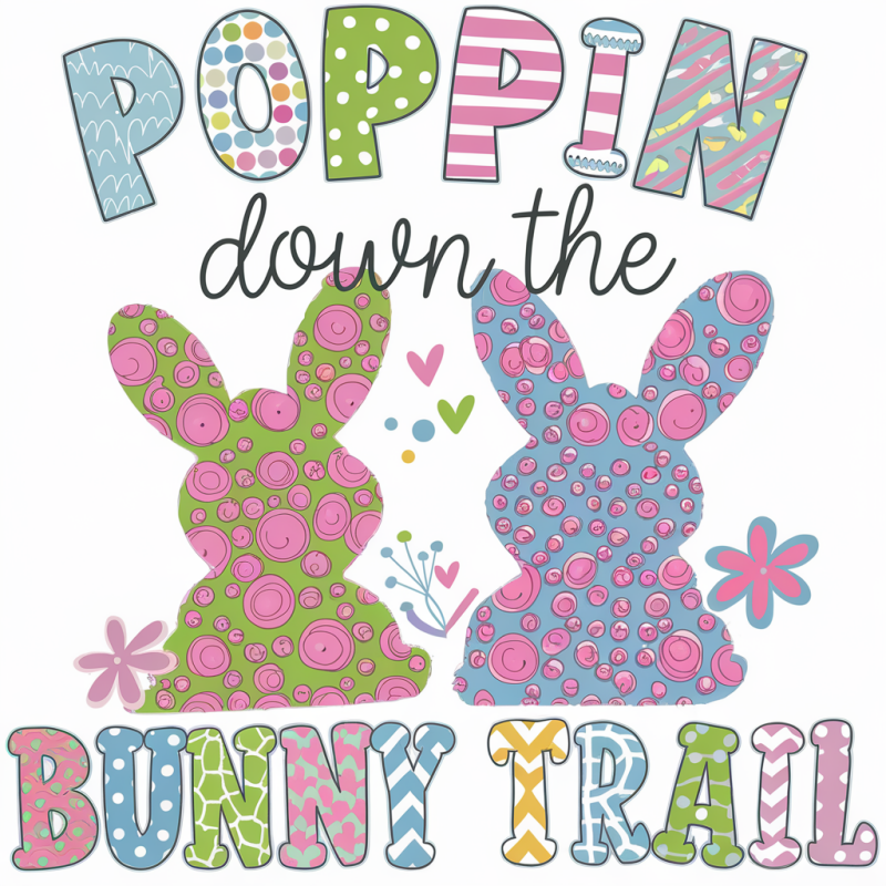 Poppin' Down the Bunny Trail Graphic T-shirt