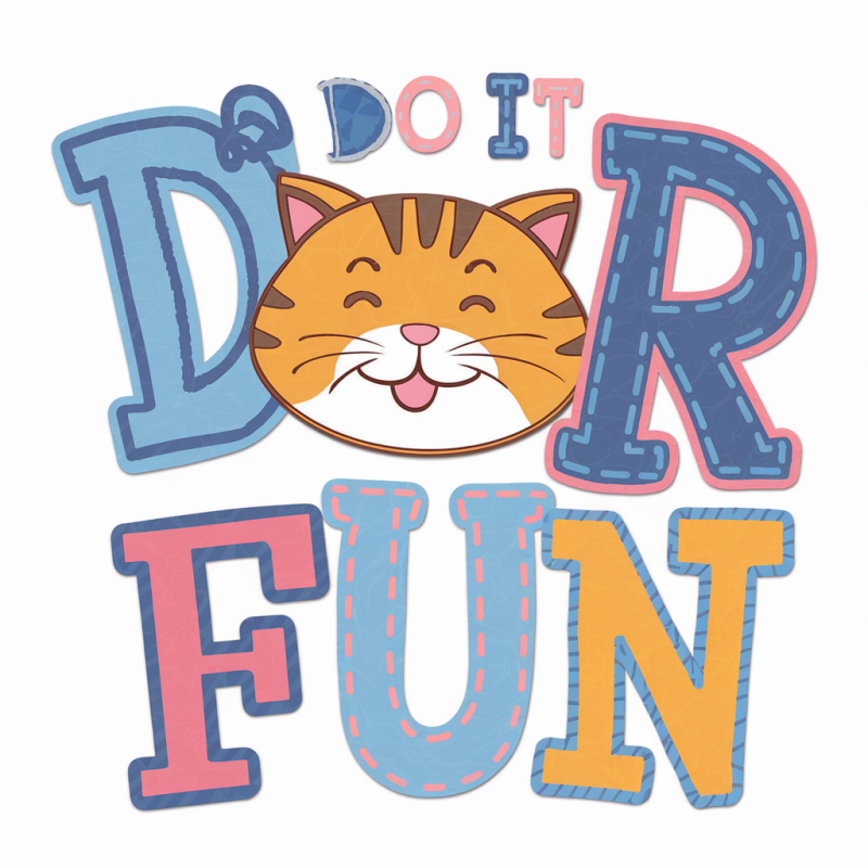 Cute Cat Graphic T-Shirt for Kids