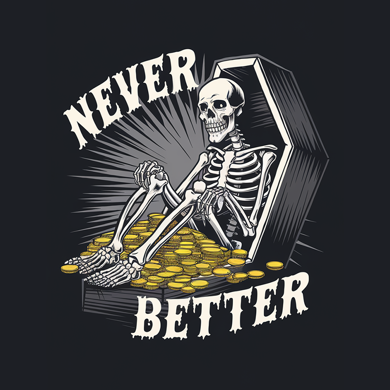 Casual Pattern Top - 'Never Better' T-Shirt