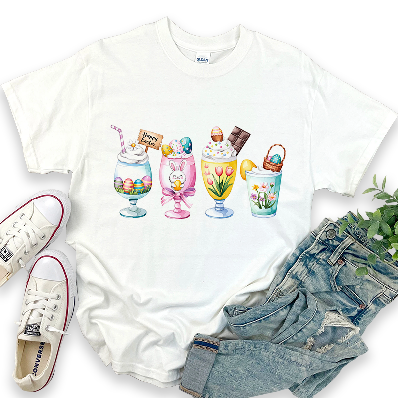 Easter Pattern Topeaster Ice Cream T-shirt