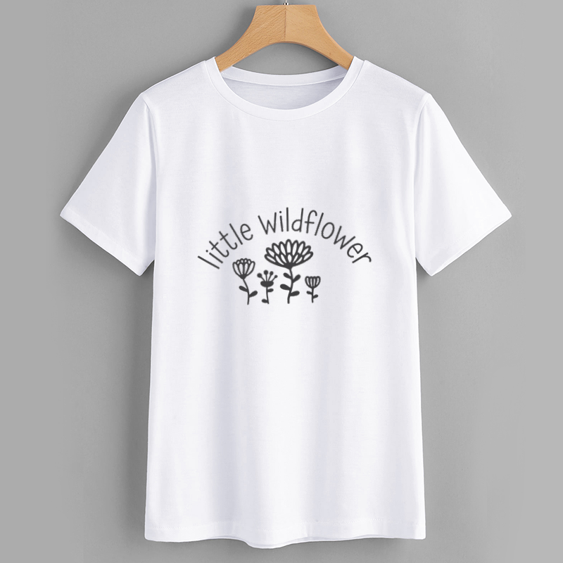 Cotton Wildflower Print Casual T-Shirt