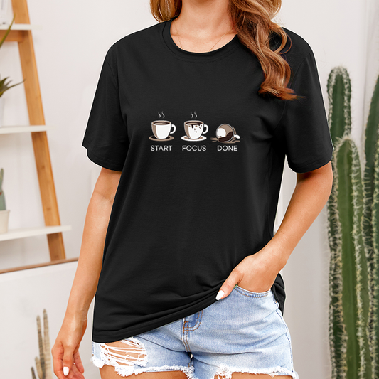 Cute Coffee Cup Pattern Top