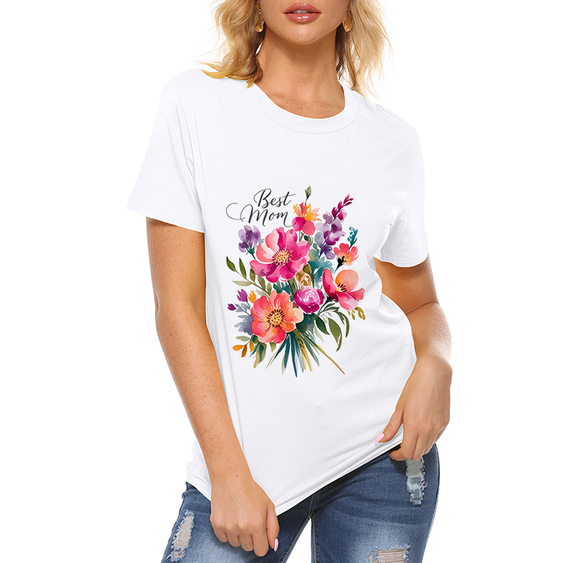 Casual Pattern Top - 'Best Mama' Great T-Shirt