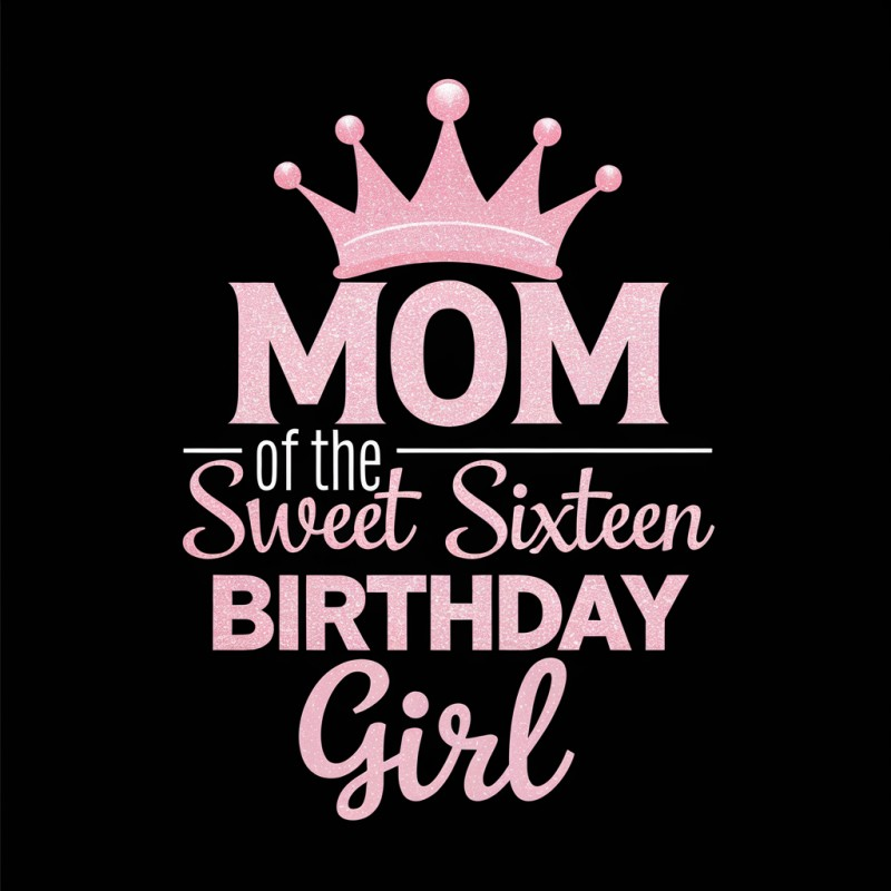 Mom of the Sweet Sixteen Birthday Girl T-Shirt