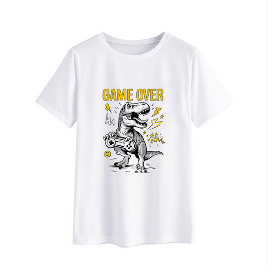 Dinosaur Game Over T-Shirt for Kids