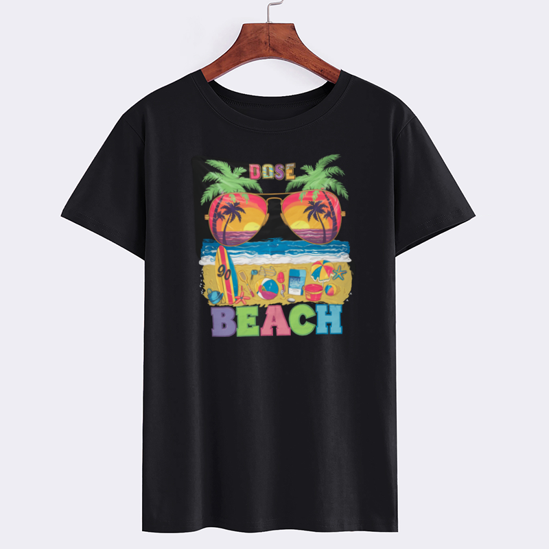 Tropical Beach Graphic T-Shirt for Summer Fun