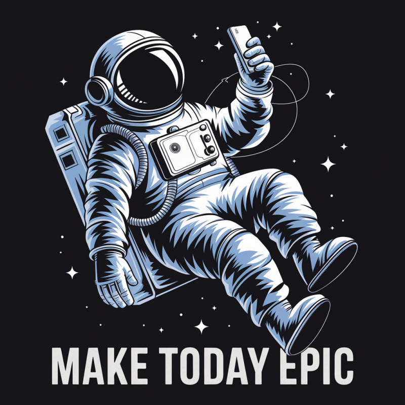 Astronaut Graphic T-Shirt - Make Today Epic
