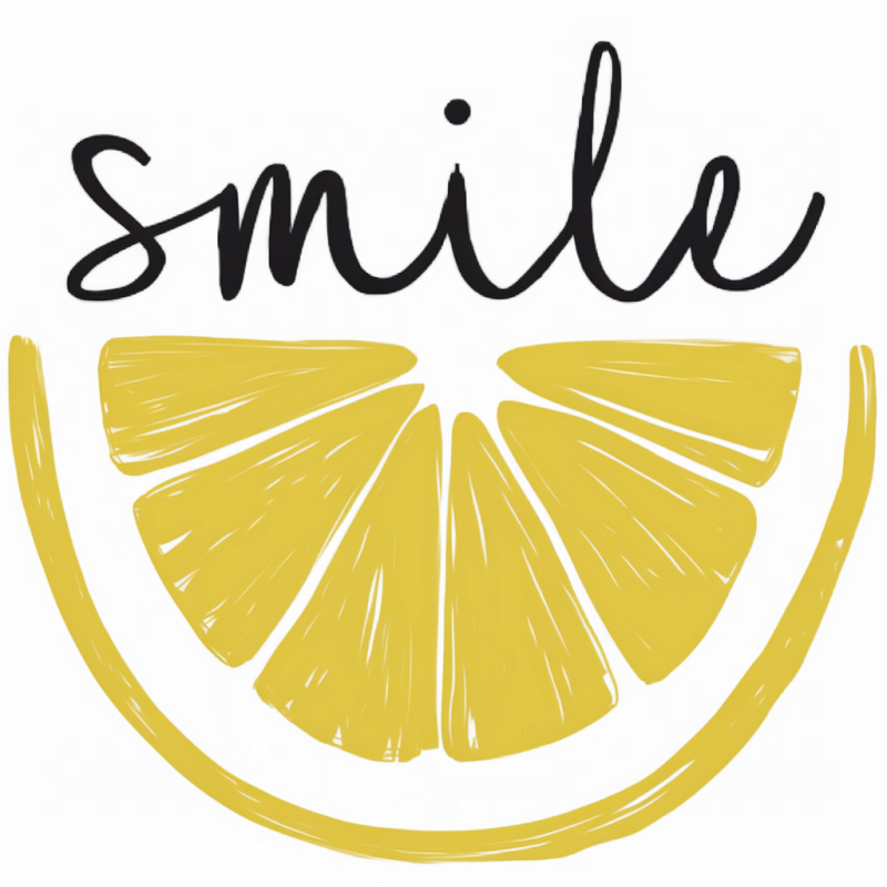 Lemon Slice Smile Graphic T-Shirt