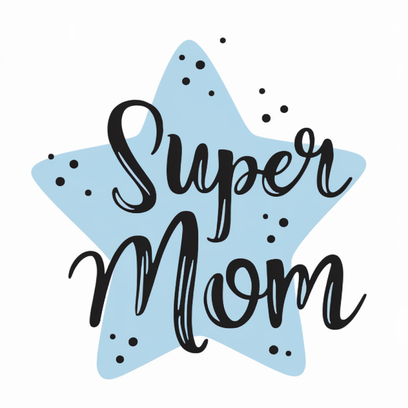 Cotton Super Mom Graphic T-Shirt