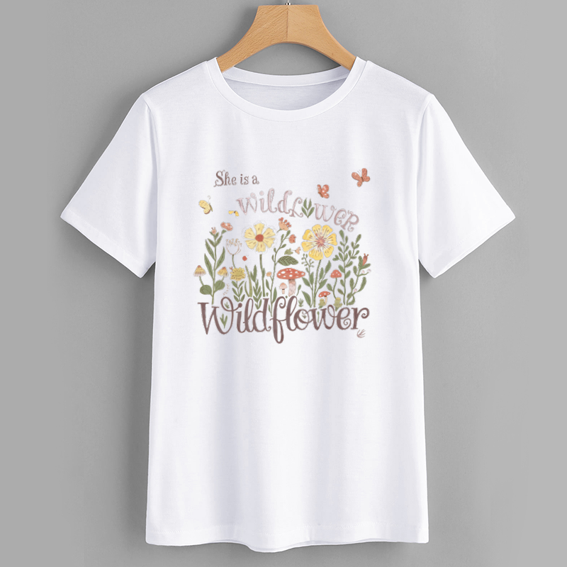 Wildflower Graphic Tee - Nature Inspired Floral Shirt