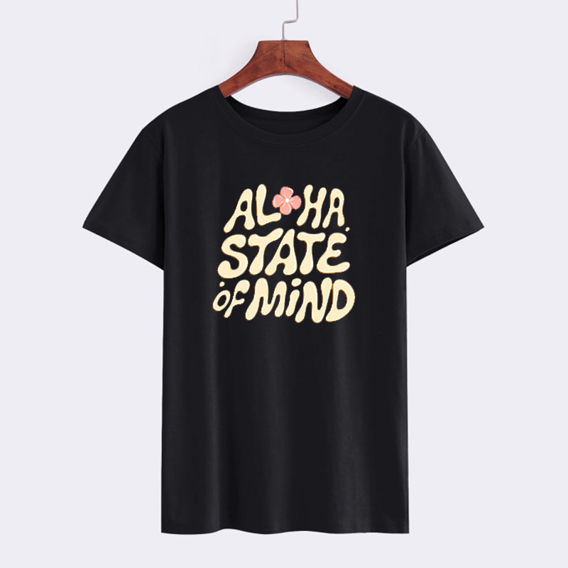 Aloha State of Mind Black Graphic T-Shirt