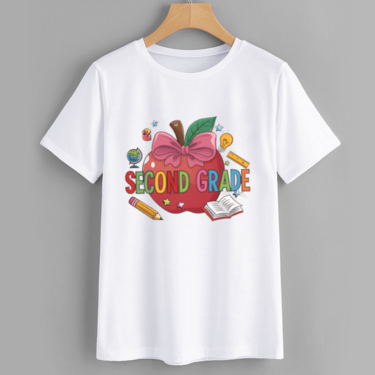 EduJoy Colorful Apple Second Grade T-Shirt