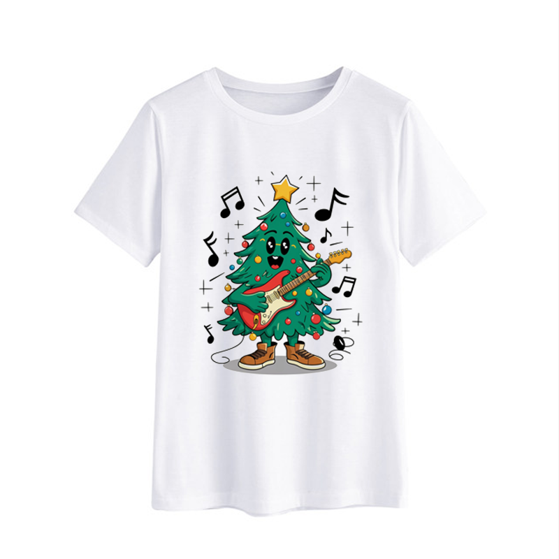 Guitar Playing Christmas Tree T-Shirt