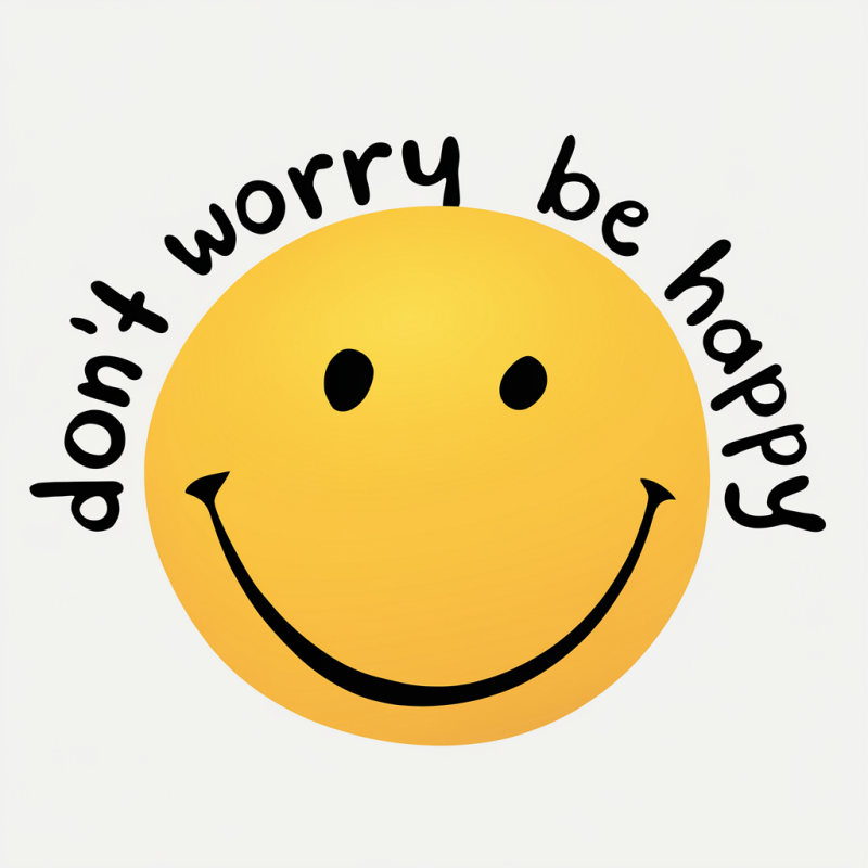 Smiley Face Don't Worry Be Happy T-Shirt