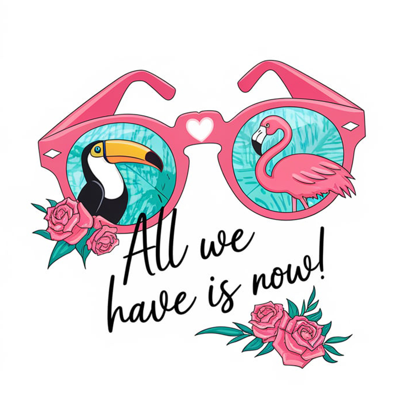 Flamingo Graphic Print T-shirt