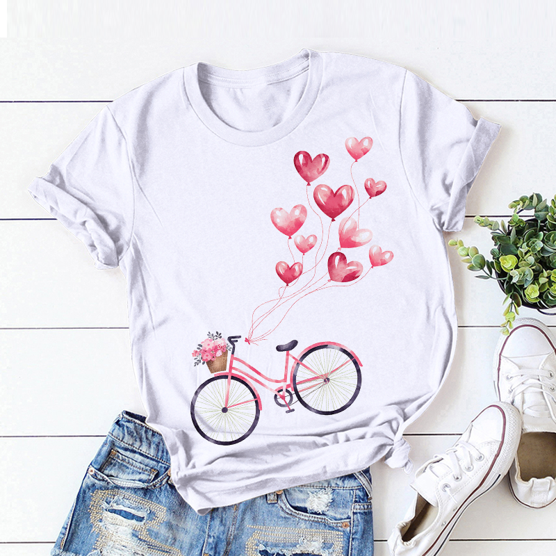 Valentine's Day Love Bicycle T-Shirt